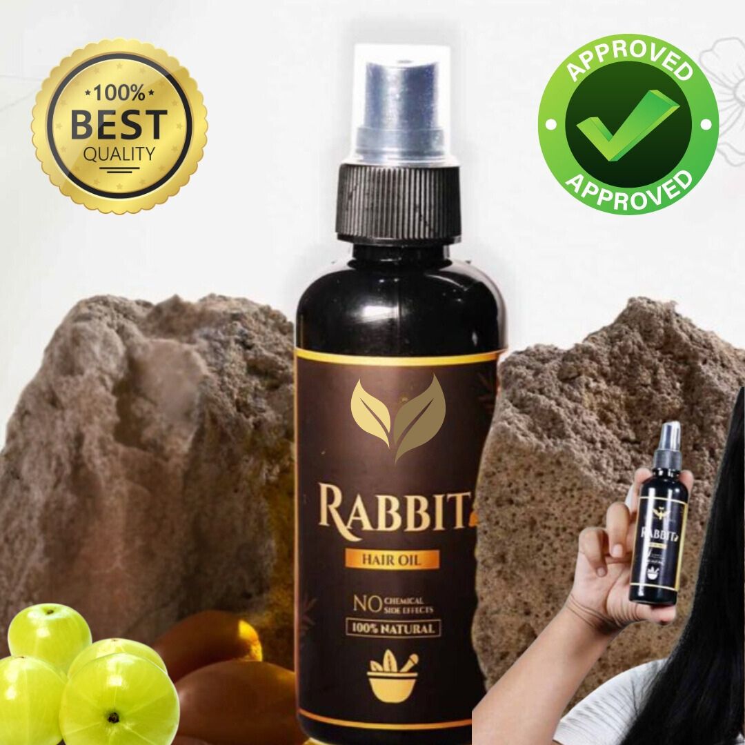 Natural Herbal Rabbit Hair Oil (Buy 1 Get 1 Free 😍)