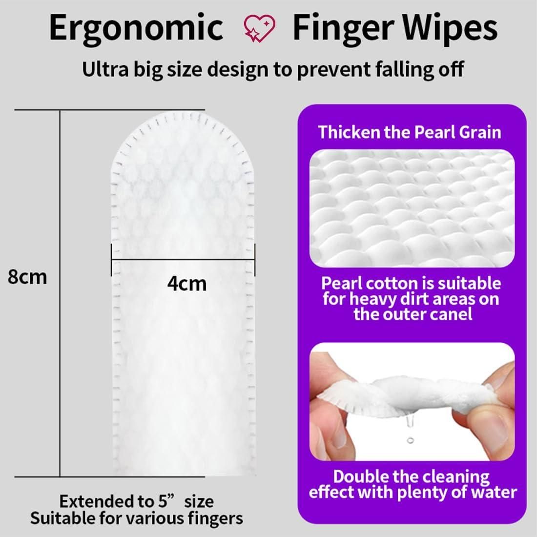 DISPOSABLE DENTAL FINGERS WIPES FOR PETS