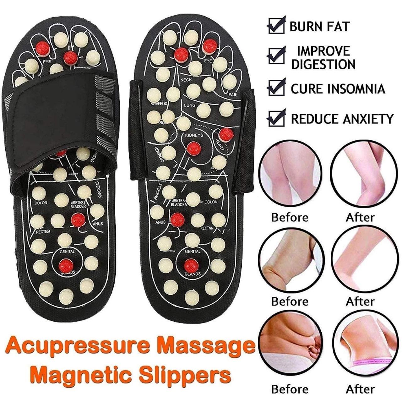 Acupressure Foot Massager Slippers Combo with FREE Guide | Pain Relief, Stress Relief | Total Wellness Combo for Men & Women