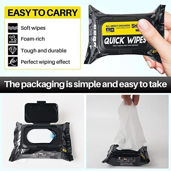 Natural Sneaker & Shoe Cleaner Wipes (1 Pack = 80 Pieces)