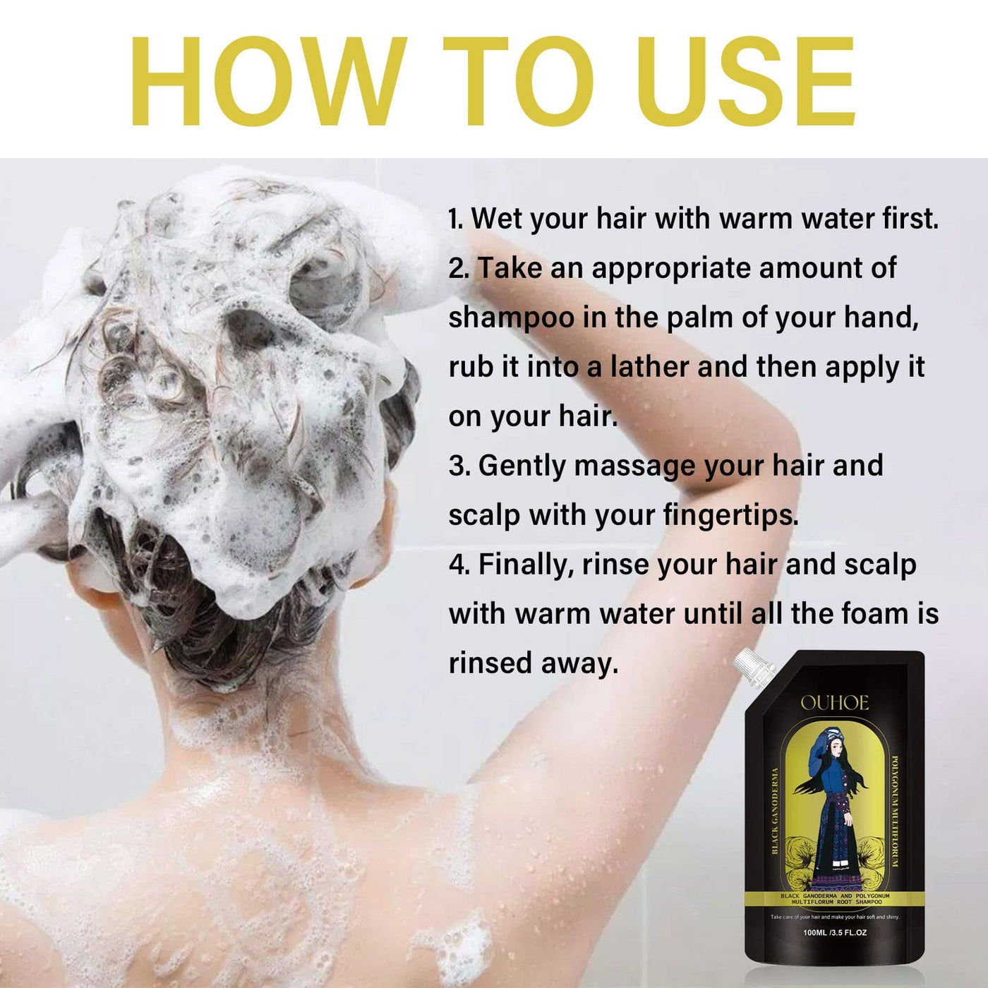 Anti-Hair Loss Hair Shampoo 600 ml Pack of 3