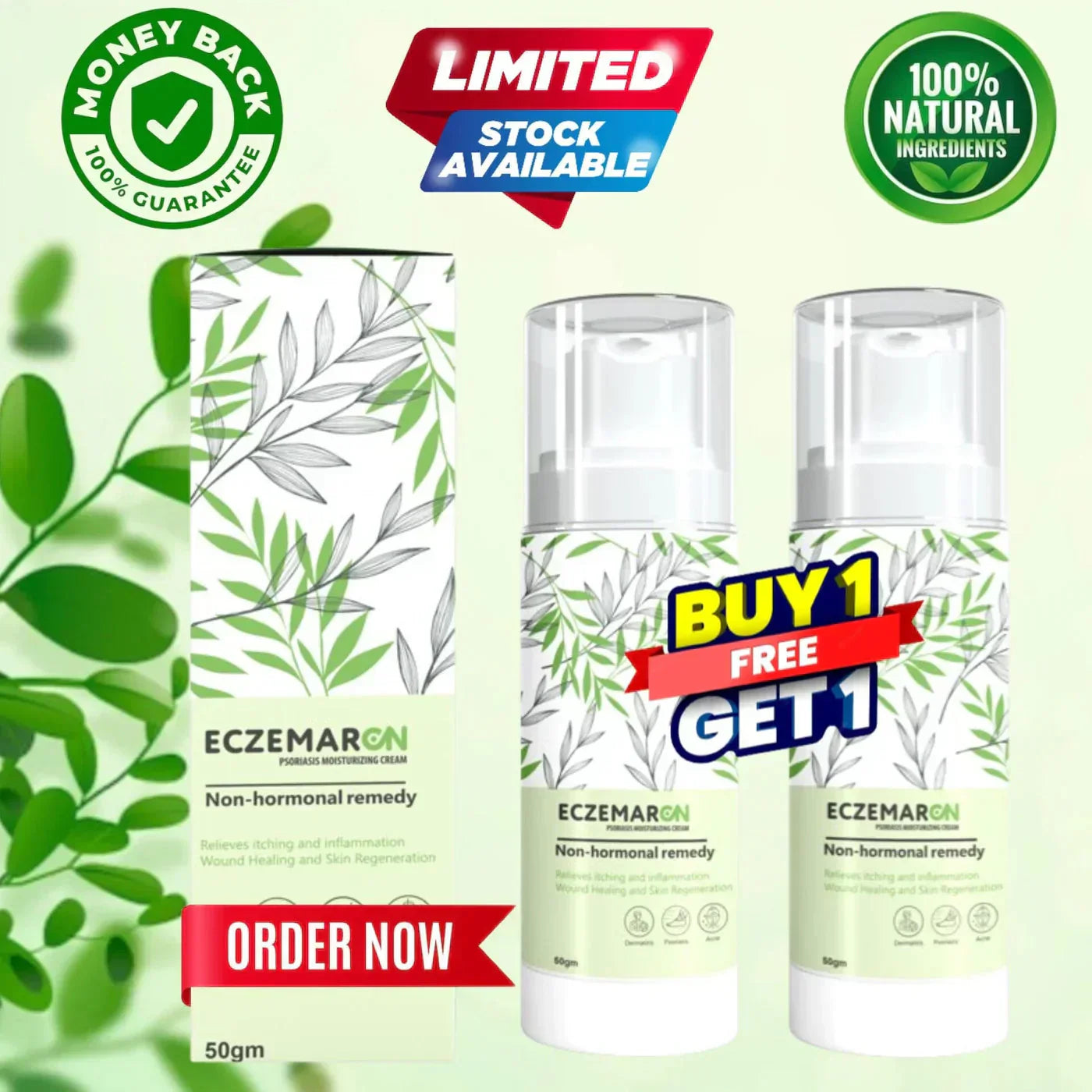 Eczemaron Anti Fungal Cream Spray | Buy 1 Get 1 Free