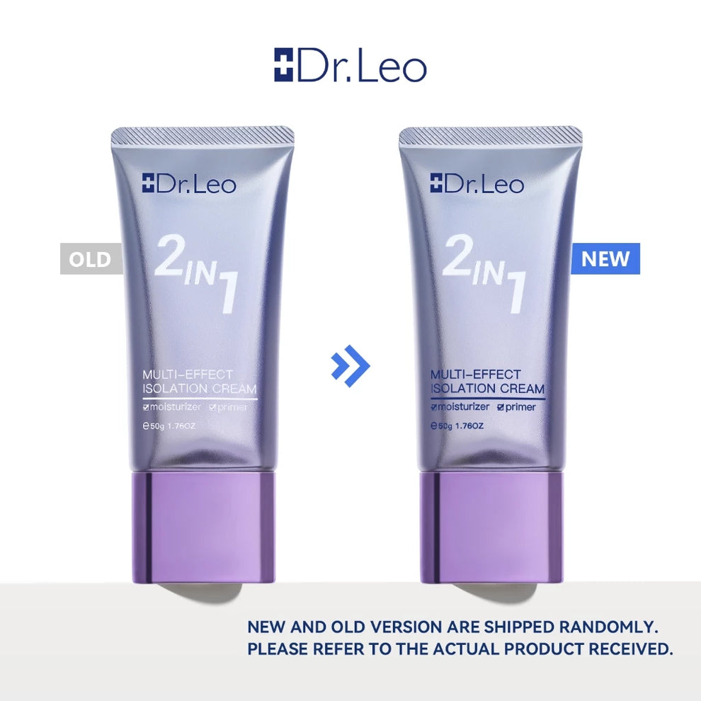 Dr. Leo Isolation Cream Primer – 2-in-1 Moisturizer & Makeup Base | Brightening, Long-Lasting, Poreless Look (50g)