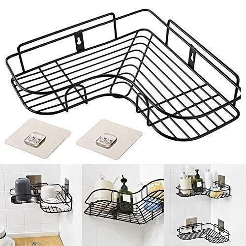 Kitchen Organiser Corner Shelf - Wall Mount Stainless Steel Storage Rack