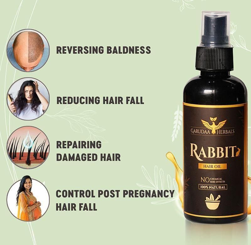 Natural Herbal Rabbit Hair Oil (Buy 1 Get 1 Free 😍)