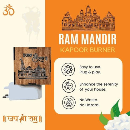 3 IN 1 Ayodhya Ram Mandir Electric Aroma Burner & Night lamp