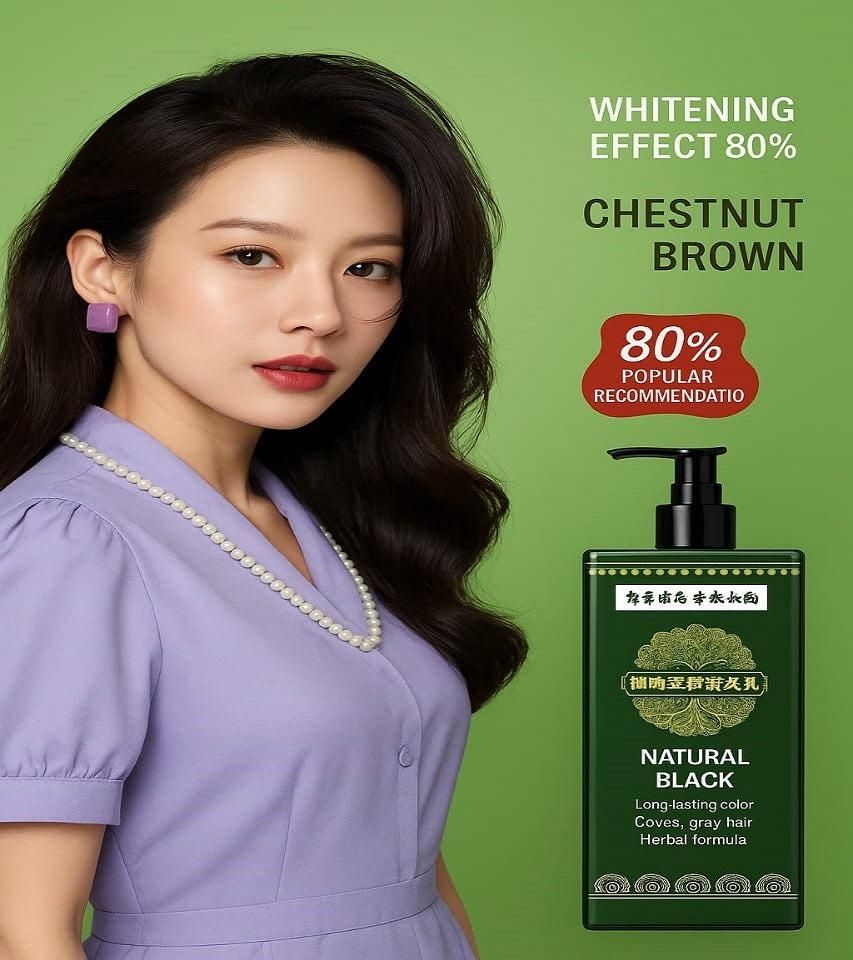 Korean 3 in 1 Herbal hair dye shampoo