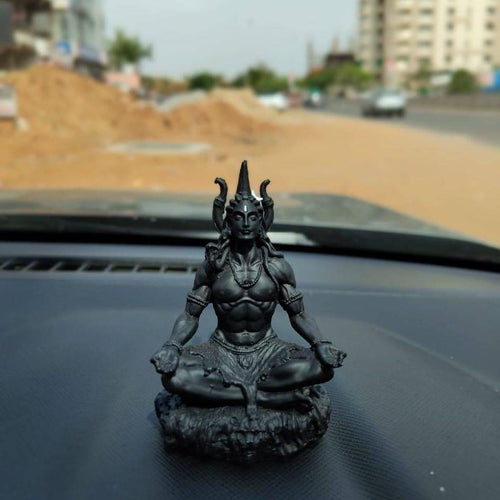 Adiyogi Meditaion Statue for Car Dashboard and Table Decor