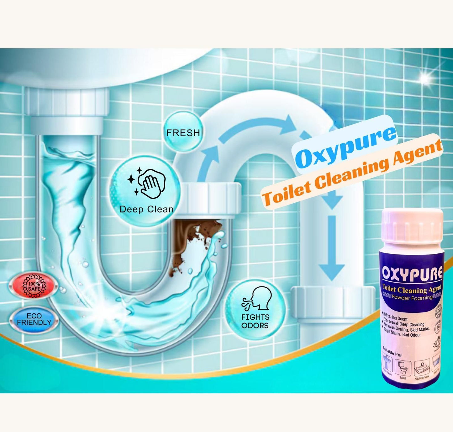 OxyPure Toilet Cleaning Agent (Buy 1 Get 1 Free🔥🔥)