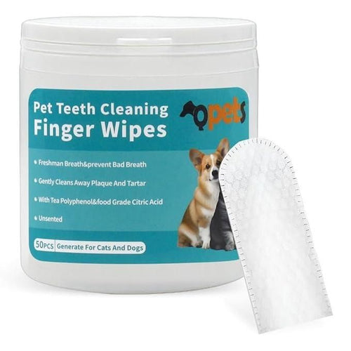 DISPOSABLE DENTAL FINGERS WIPES FOR PETS