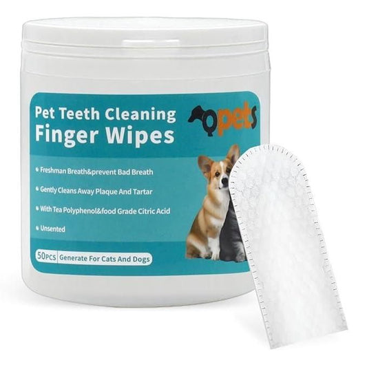 DISPOSABLE DENTAL FINGERS WIPES FOR PETS