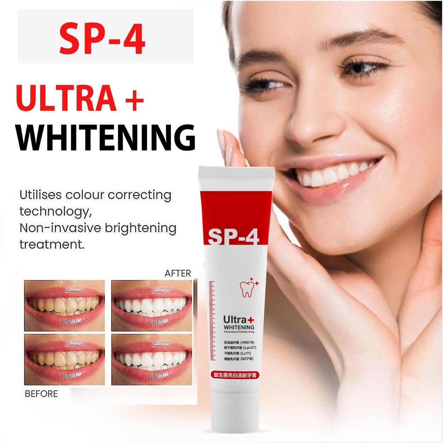 UltraBright SP-4 Teeth Whitening with Oral microbiota strength BUY 1 GET 1 FREE
