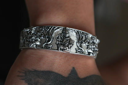 Silver Shiva Bracelet - Get Mahadev's Blessing and Strength