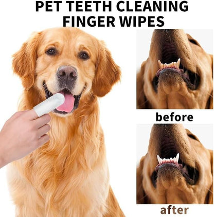 DISPOSABLE DENTAL FINGERS WIPES FOR PETS