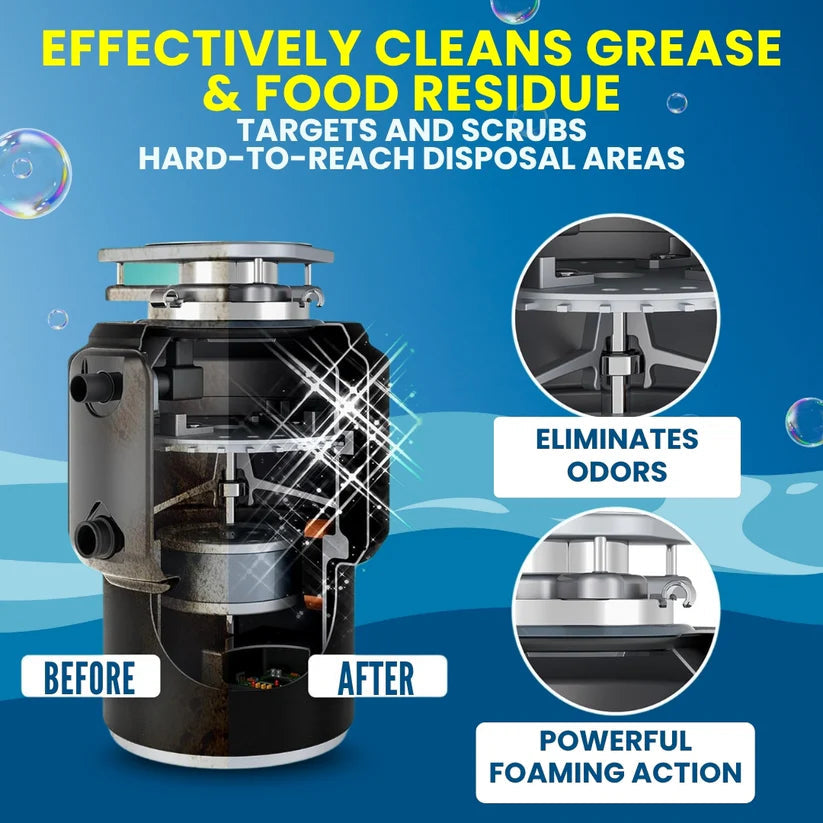 Lemon Blast Yellow Bubble Tablets - Odor Eliminator + Blockage Remover (Buy 12 Get 12 FREE)