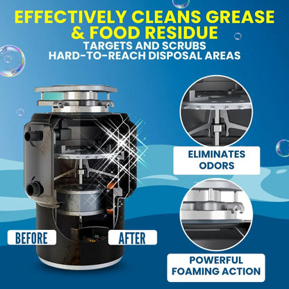 Lemon Blast Yellow Bubble Tablets - Odor Eliminator + Blockage Remover (Buy 12 Get 12 FREE)