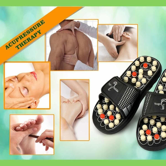 Acupressure Foot Massager Slippers - Pain Relief, Stress Relief | Total Wellness Combo for Men & Women
