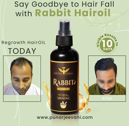 Natural Herbal Rabbit Hair Oil (Buy 1 Get 1 Free 😍)