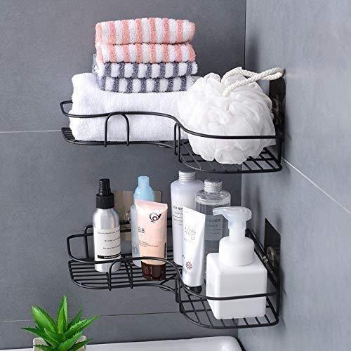 Kitchen Organiser Corner Shelf - Wall Mount Stainless Steel Storage Rack