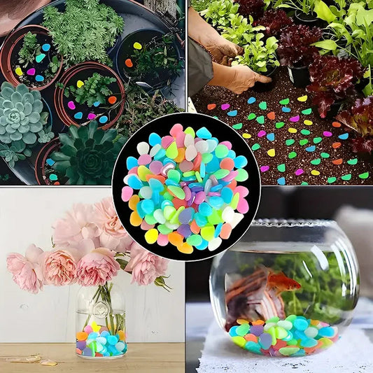 Premium Colorful Luminas Night Pebbles (100 Pcs)