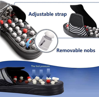Acupressure Foot Massager Slippers - Pain Relief, Stress Relief | Total Wellness Combo for Men & Women