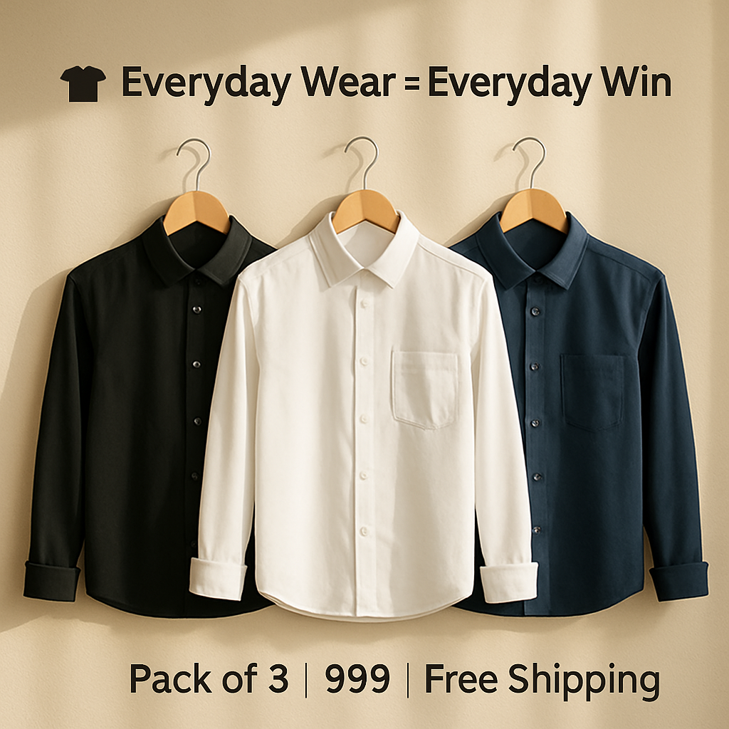 Shirt Solid Plain (buy 1 Get 2 Free 🔥🔥)
