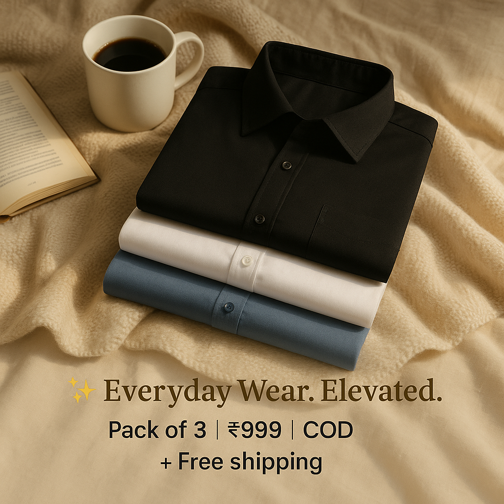 Shirt Solid Plain (buy 1 Get 2 Free 🔥🔥)
