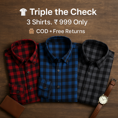 Shirt Checks (Buy 1 Get 2 Free 🔥🔥)