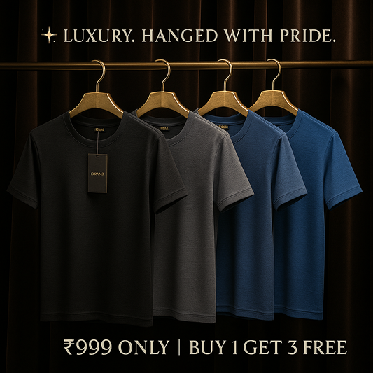 Men's Round Neck T-Shirt Buy 1 Get 3 Free