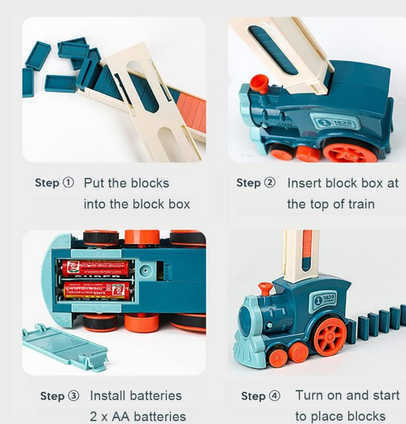 Train Toy Domino Set for Kids BPA Free Plastic with Sound Effects