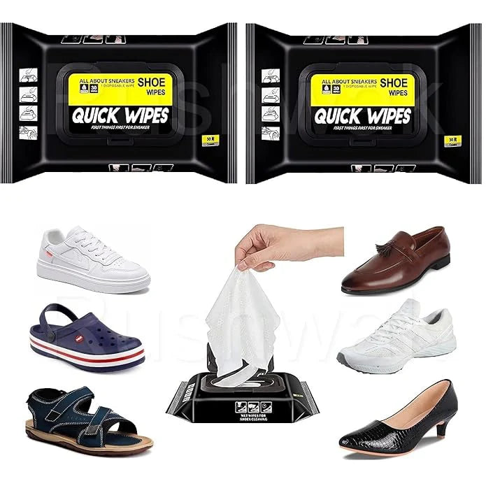 Natural Sneaker & Shoe Cleaner Wipes (1 Pack = 80 Pieces)