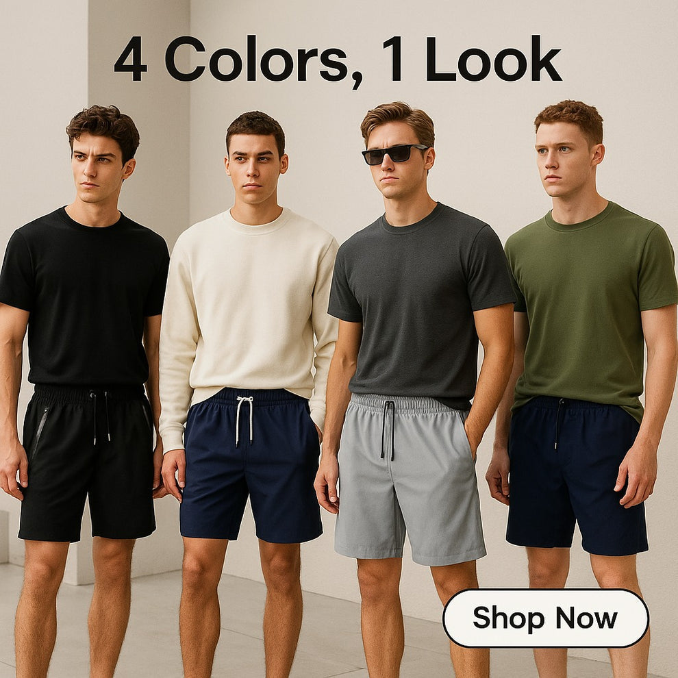 Men's Stretch Shorts (Pack of 4) | Soft & Breathable Summer Wear