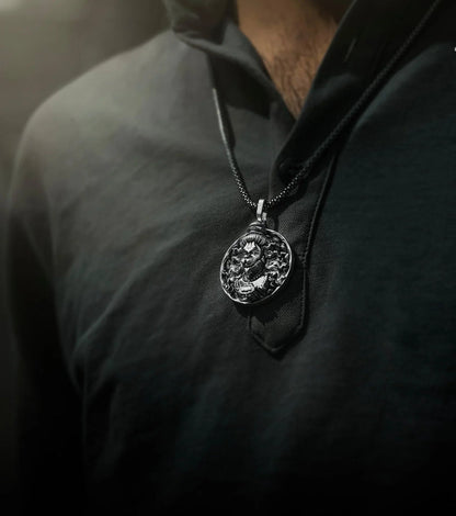 The Hanuman Ji Face Locket With Silver Plated Chain + Mysterious🎁Gift Included