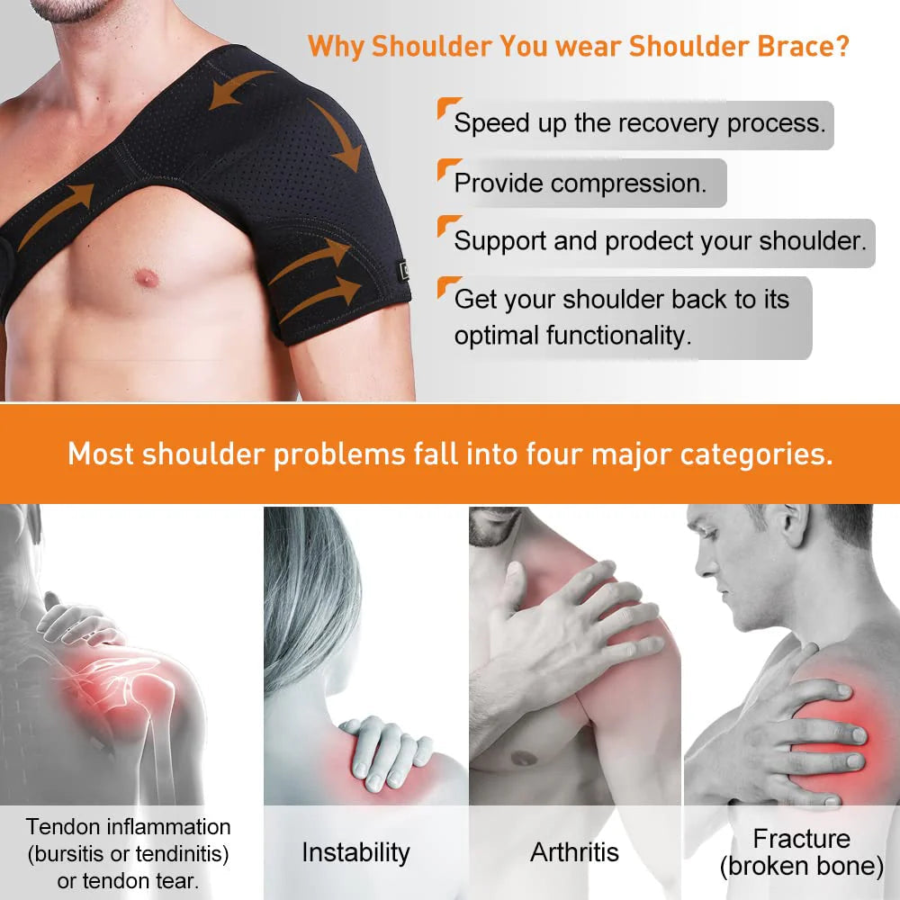 SPINECARE™ ORTHO SHOULDER SUPPORT| – PAIN RELIEF Shoulder Support Back Brace (DOCTOR'S CHOICE) INSTANT RELIEF